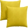 Sofa Pagalvės 2 pcs Geltona 80 x 80 cm Kordūrinis audinys