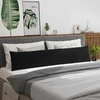 Sofa Pagalvės 2 pcs Juoda 200 x 40 cm Kordūrinis audinys