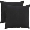 Sofa Pagalvės 2 pcs Juoda 45 x 45 cm Kordūrinis audinys