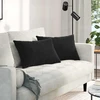 Sofa Pagalvės 2 pcs Juoda 60 x 40 cm Kordūrinis audinys