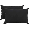 Sofa Pagalvės 2 vnt. Juoda 60 x 40 cm Kordūrinis audinys