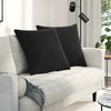 Sofa Pagalvės 2 pcs Juoda 60 x 60 cm Kordūrinis audinys