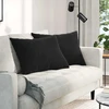 Sofa Pagalvės 2 pcs Juoda 70 x 50 cm Kordūrinis audinys