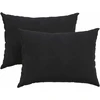 Sofa Pagalvės 2 pcs Juoda 70 x 50 cm Kordūrinis audinys