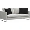 Sofa Pagalvės 2 vnt. Juoda 70 x 50 cm Kordūrinis audinys