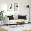 Sofa Pagalvės 2 vnt. audinys Juoda 80 x 40 cm