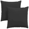 Sofa Pagalvės 2 vnt. audinys Juoda 80 x 80 cm