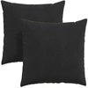 Sofa Pagalvės 2 pcs Juoda 80 x 80 cm Kordūrinis audinys