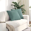 Sofa Pagalvės 2 pcs Jūrinė žalia 50 x 50 cm Kordūrinis audinys
