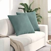 Sofa Pagalvės 2 pcs Jūrinė žalia 60 x 60 cm Kordūrinis audinys