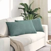 Sofa Pagalvės 2 pcs Jūrinė žalia 80 x 40 cm Kordūrinis audinys