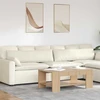 Sofa Pagalvės 2 pcs Kreminė 145 x 40 cm Kordūrinis audinys