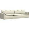 Sofa Pagalvės 2 pcs Kreminė 145 x 40 cm Kordūrinis audinys