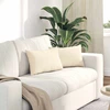 Sofa Pagalvės 2 vnt. Kreminė 50 x 30 cm Kordūrinis audinys