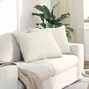Sofa Pagalvės 2 pcs Kreminė 70 x 50 cm Kordūrinis audinys