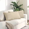 Sofa Pagalvės 2 vnt. audinys Kreminė 80 x 40 cm