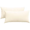 Sofa Pagalvės 2 pcs Kreminė 80 x 40 cm Kordūrinis audinys