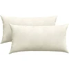 Sofa Pagalvės 2 pcs Kreminė 80 x 40 cm Kordūrinis audinys
