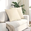 Sofa Pagalvės 2 vnt. Kreminė 80 x 80 cm Kordūrinis audinys