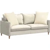 Sofa Pagalvės 2 vnt. Kreminė 80 x 80 cm Kordūrinis audinys