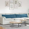 Sofa Pagalvės 2 pcs Mėlyna 145 x 40 cm Kordūrinis audinys