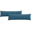 Sofa Pagalvės 2 pcs Mėlyna 145 x 40 cm Kordūrinis audinys