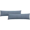 Sofa Pagalvės 2 pcs Mėlyna 145 x 40 cm Kordūrinis audinys