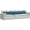 Sofa Pagalvės 2 vnt. Mėlyna 200 x 40 cm Kordūrinis audinys