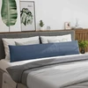 Sofa Pagalvės 2 pcs Mėlyna 200 x 40 cm Kordūrinis audinys