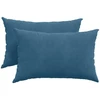 Sofa Pagalvės 2 pcs Mėlyna 60 x 40 cm Kordūrinis audinys
