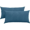 Sofa Pagalvės 2 pcs Mėlyna 80 x 40 cm Kordūrinis audinys