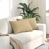 Sofa Pagalvės 2 pcs Pilkai žalia 60 x 40 cm Kordūrinis audinys
