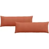 Sofa Pagalvės 2 pcs Raudona oranžinė 120 x 40 cm