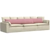 Sofa Pagalvės 2 vnt. Rožinė 200 x 40 cm Kordūrinis audinys