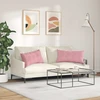 Sofa Pagalvės 2 vnt. Rožinė 80 x 40 cm Kordūrinis audinys