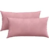 Sofa Pagalvės 2 pcs Rožinė 80 x 40 cm Kordūrinis audinys