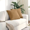 Sofa Pagalvės 2 pcs Ruda 50 x 50 cm Kordūrinis audinys