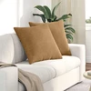 Sofa Pagalvės 2 pcs Ruda 80 x 80 cm Kordūrinis audinys