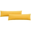 Sofa Pagalvės 2 pcs Šviesi geltona 145 x 40 cm