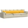 Sofa Pagalvės 2 pcs Šviesi geltona 200 x 40 cm