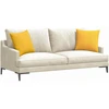 Sofa Pagalvės 2 pcs Šviesi geltona 45 x 45 cm