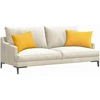 Sofa Pagalvės 2 pcs Šviesi geltona 60 x 40 cm
