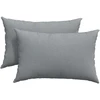 Sofa Pagalvės 2 pcs Šviesiai pilka 60 x 40 cm audinys