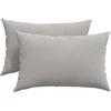 Sofa Pagalvės 2 pcs Šviesiai pilka 60 x 40 cm audinys
