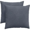 Sofa Pagalvės 2 pcs Tamsiai pilka 45 x 45 cm Kordūrinis audinys