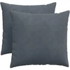 Sofa Pagalvės 2 vnt. Tamsiai pilka 50 x 50 cm Kordūrinis audinys