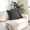 Sofa Pagalvės 2 pcs Tamsiai pilka 50 x 50 cm Kordūrinis audinys