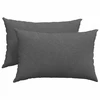 Sofa Pagalvės 2 pcs Tamsiai pilka 60 x 40 cm Kordūrinis audinys
