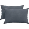 Sofa Pagalvės 2 pcs Tamsiai pilka 60 x 40 cm Kordūrinis audinys