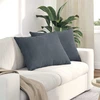 Sofa Pagalvės 2 vnt. Tamsiai pilka 70 x 50 cm Kordūrinis audinys